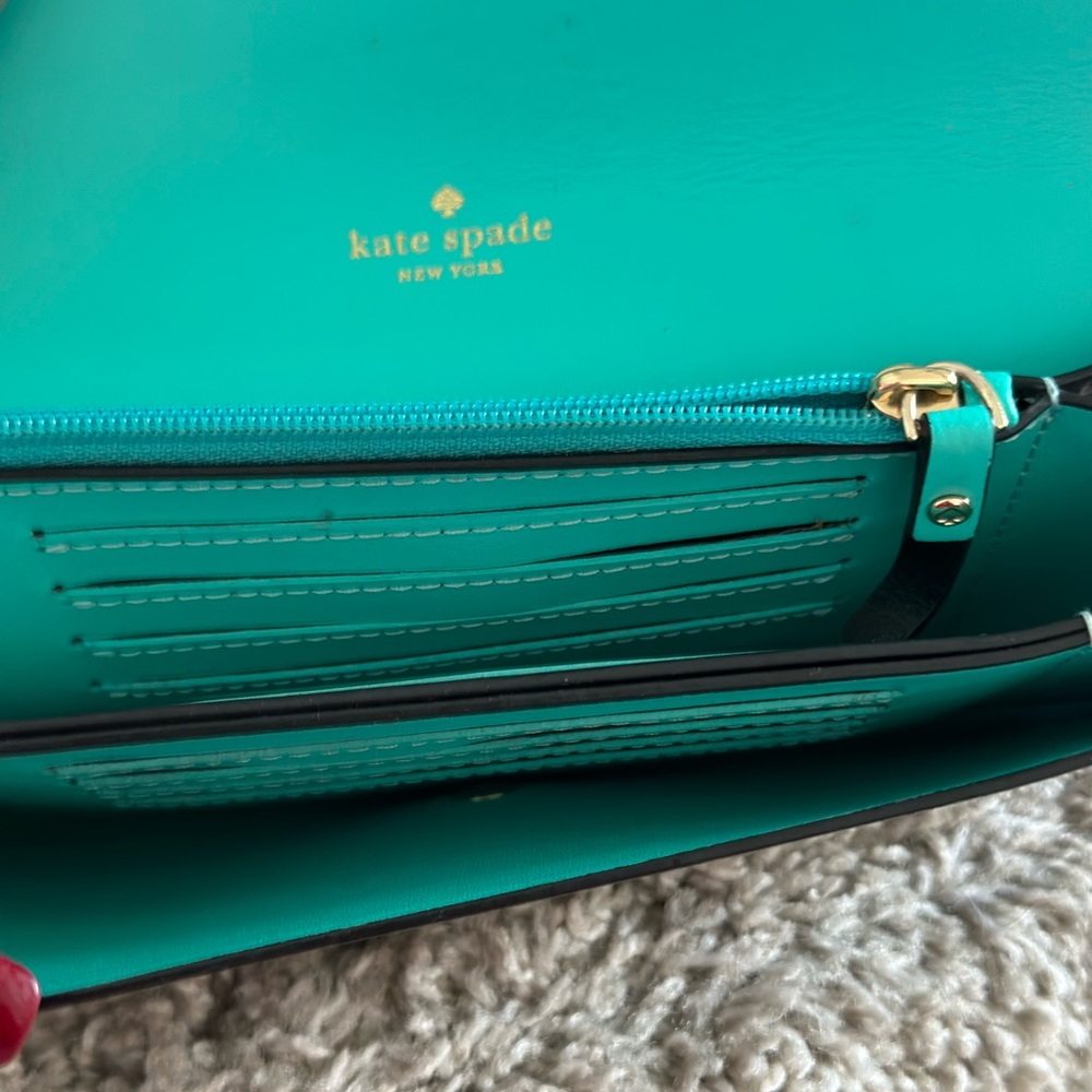 Kate Spade Smooth Black Leather Wallet Sleek Minimalist Design - Picture 7 of 8